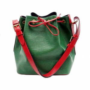 Louis Vuitton Shoulder Bag Epi Borneo Green Castelian Red